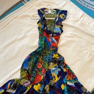 Robert Graham colourful wrap dress, size 2